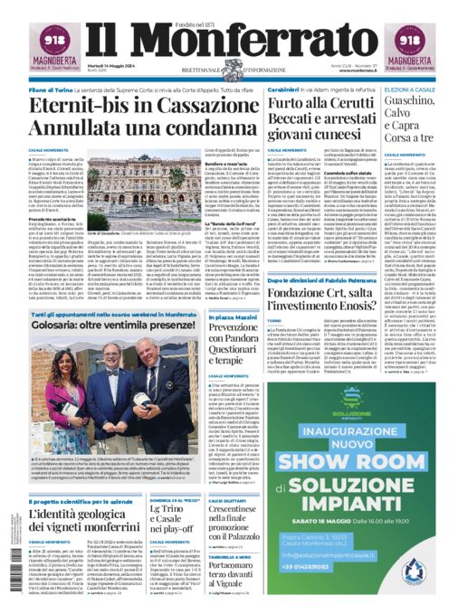 Il Monferrato - Edizione 37 del 14/05/2024